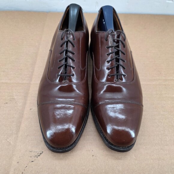 Jhonston & Murphy Optima Oxford Shoes Sz 8 D Brown Cap Toe Fall Leather - Picture 13 of 16